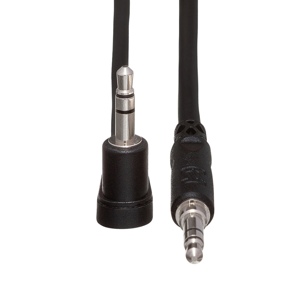 Hosa - 3.5mm TRS to Right-angle 3.5mm TRS - Stereo Interconnect Cable 5ft