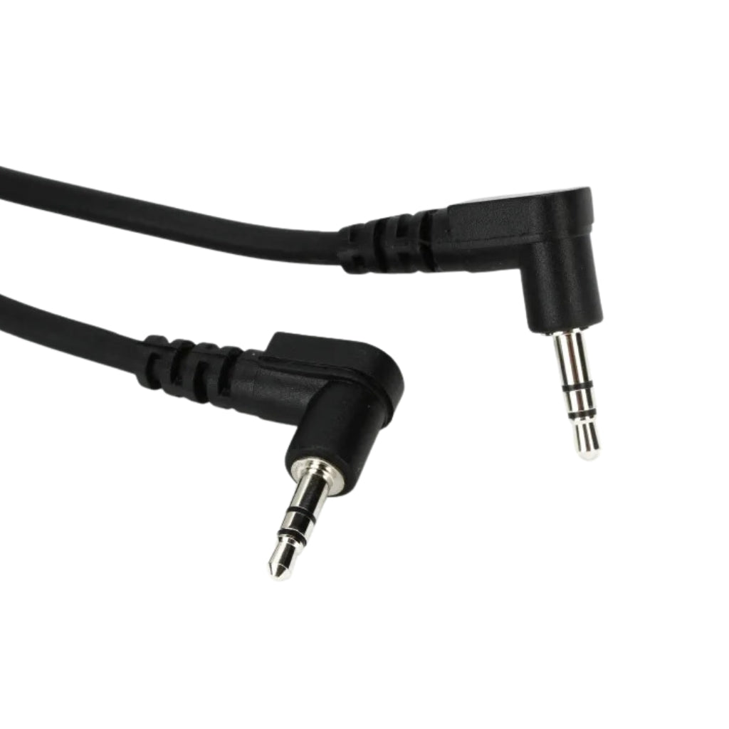 Hosa - Right-angle 3.5 mm TRS to Same - Stereo Interconnect Cable 5ft