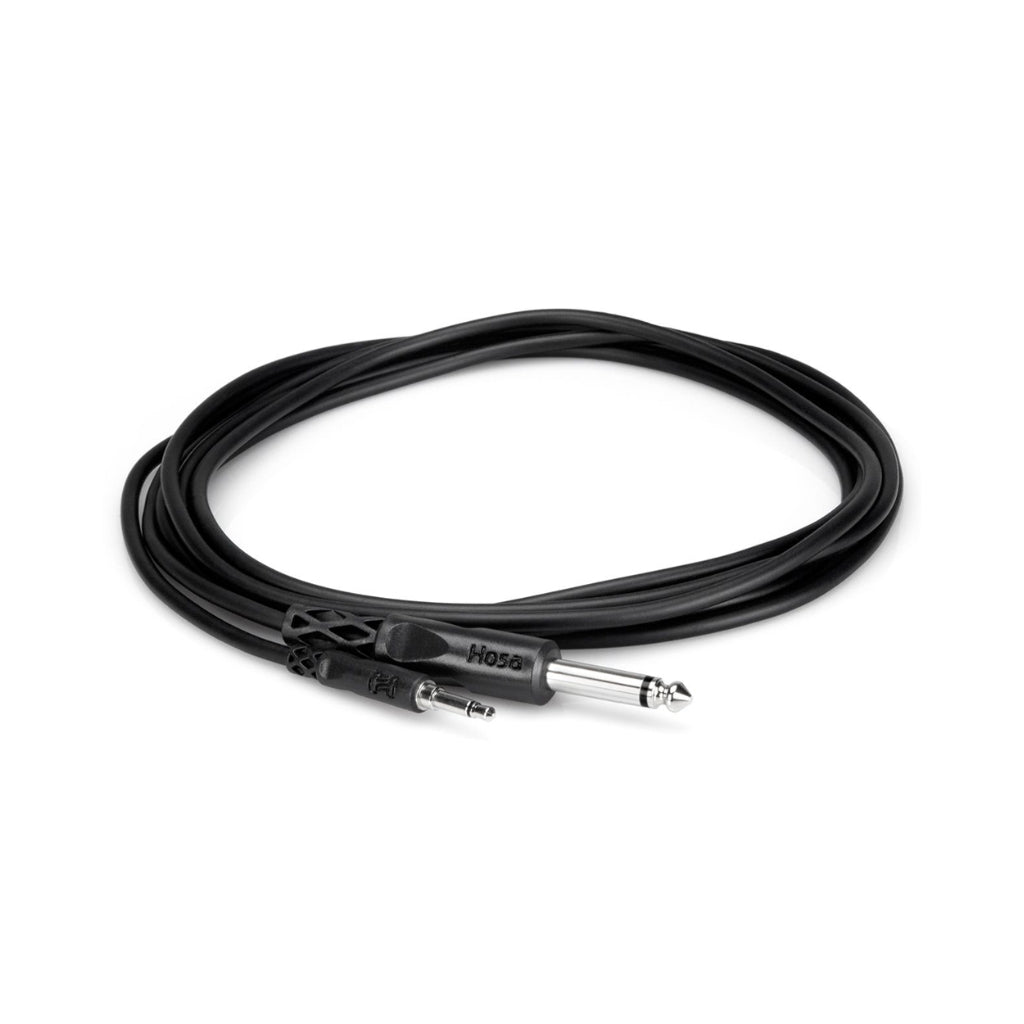 Hosa - 3.5 mm TS to 1/4 in TS - Mono Interconnect 5ft