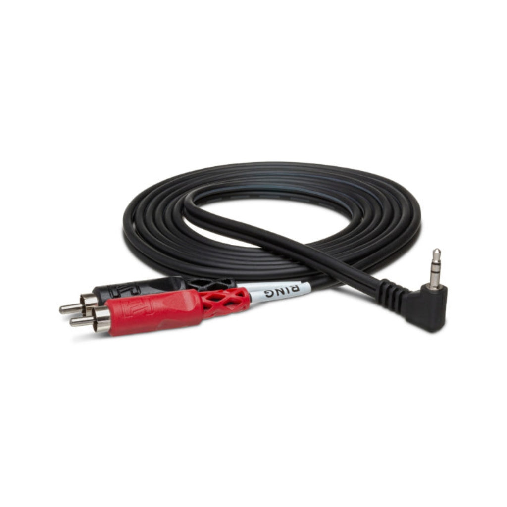 Hosa Technology - Right angle 3.5mm TRS to Dual RCA - Stereo Breakout Cable 6ft