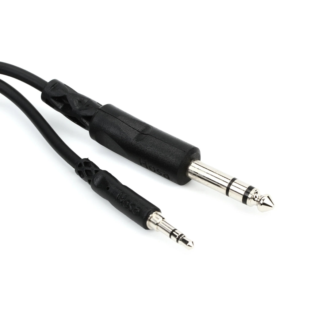 Hosa - 3.5 mm TRS to 1/4" TRS - Stereo Interconnect Cable 5ft