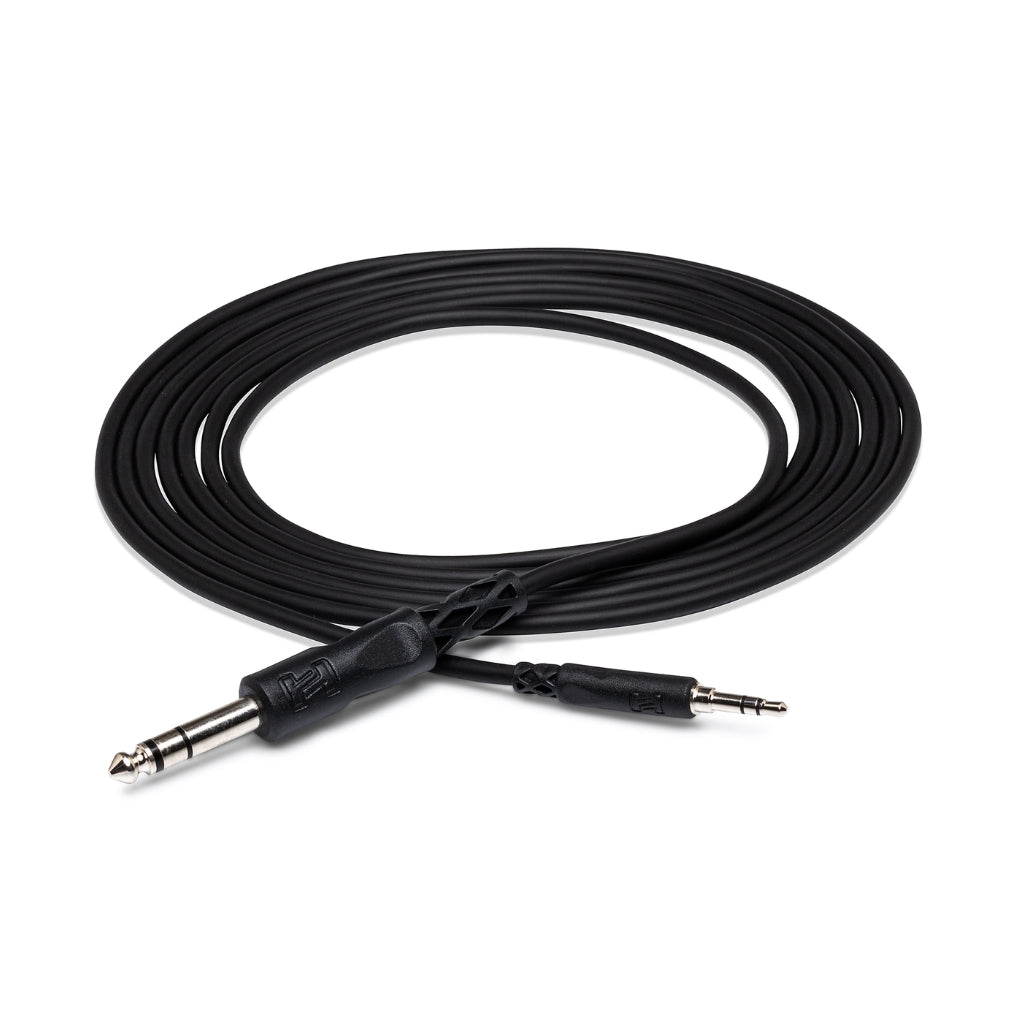 Hosa Technology - 3.5 mm TRS to 1/4 in TRS - Stereo Interconnect Cable 10ft
