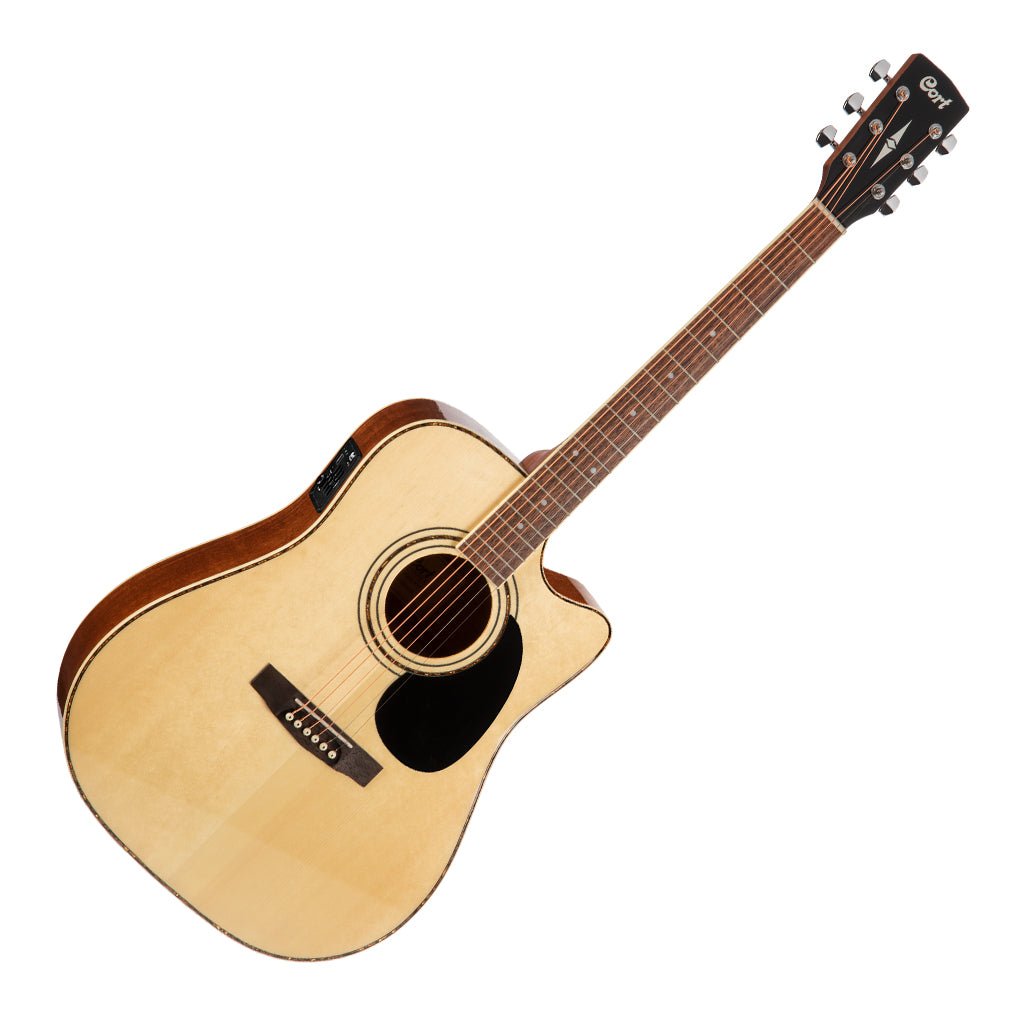 Cort AD880CE NAT Dreadnought Cutaway Gloss Natural Acoustic Guitars Sky Music