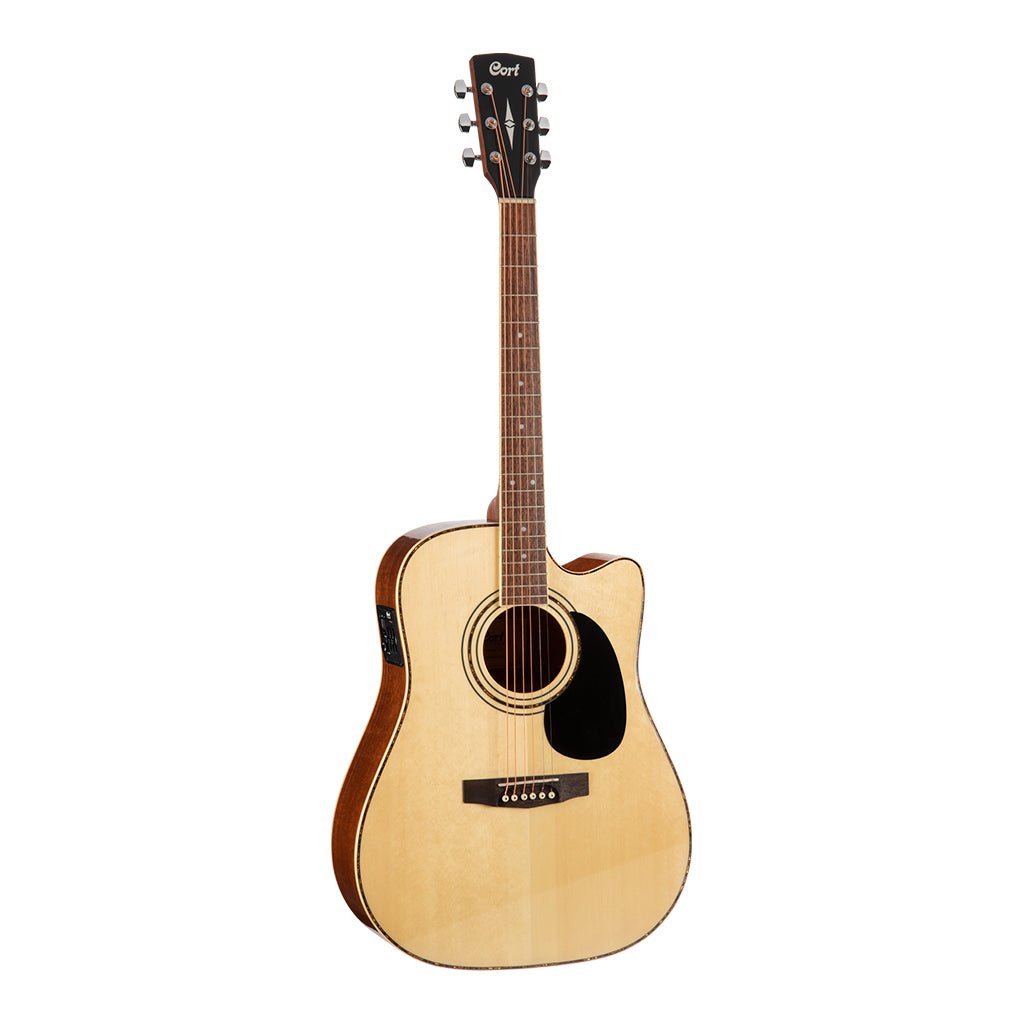 Cort AD880CE NAT Dreadnought Cutaway Gloss Natural Acoustic Guitars Sky Music