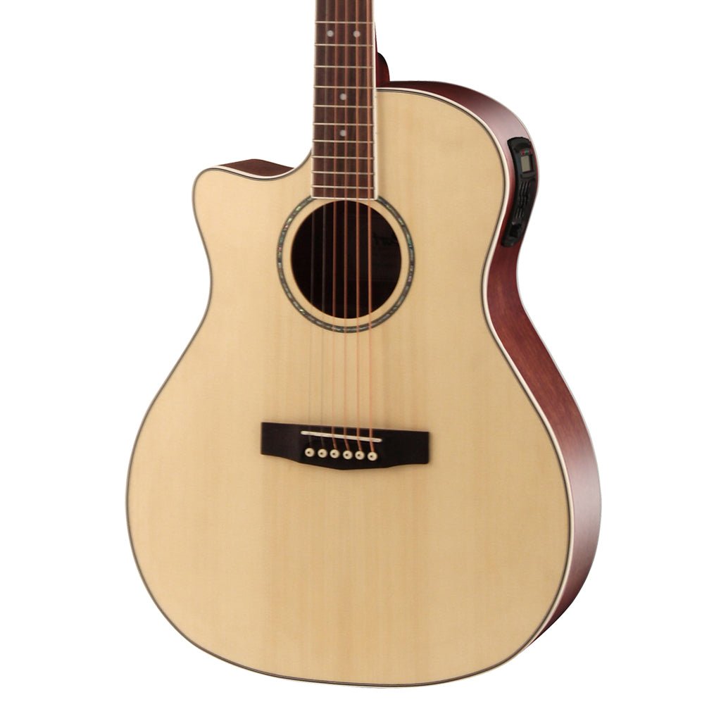 Cort GA-MEDX Left Handed OP Grand Auditorium Open Pore Natural Acoustic Guitars Sky Music