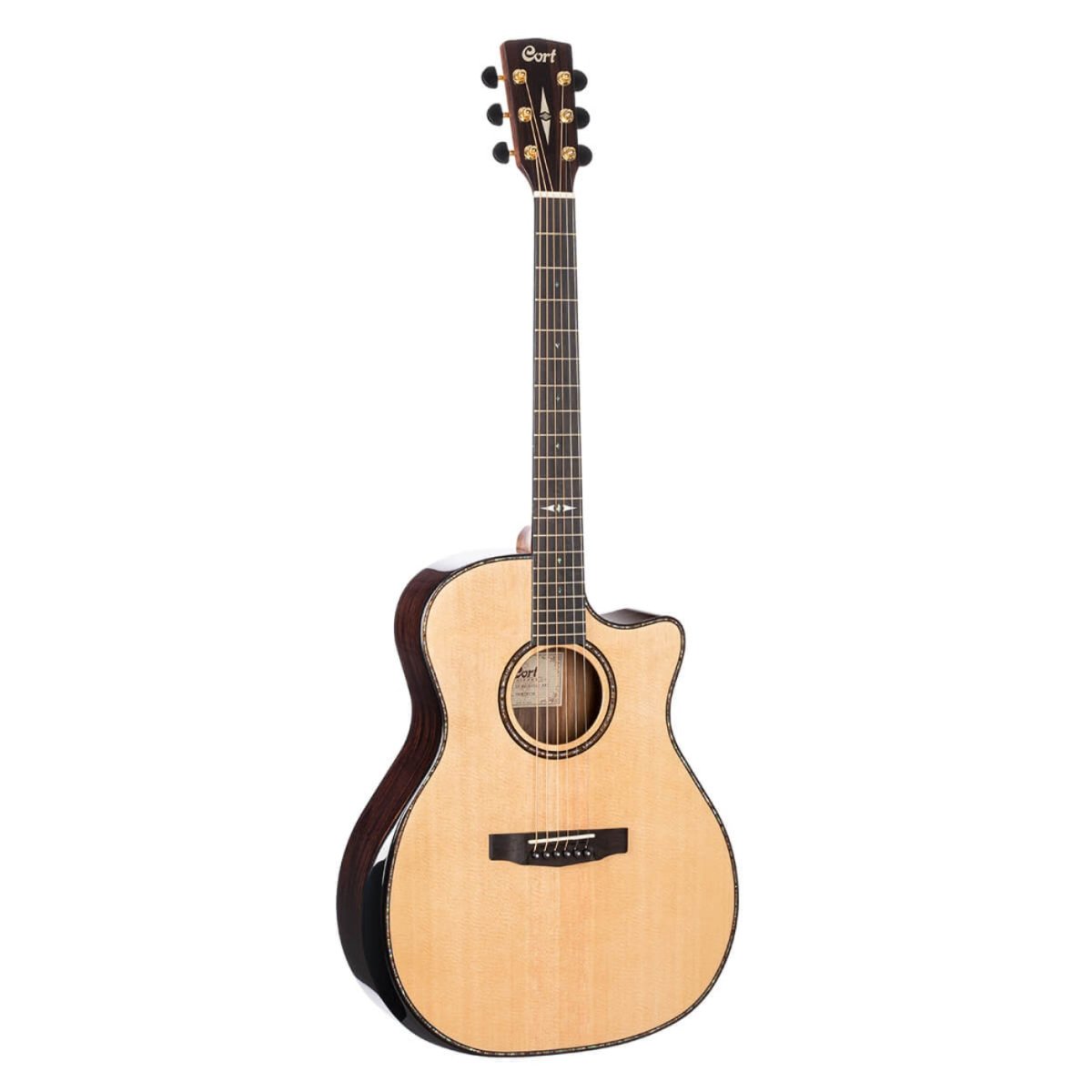 Cort Grand Regal GA-PF CW Bevel Acoustic Guitar - Natural Gloss Acoustic Guitars Sky Music