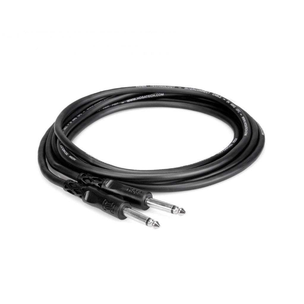 Hosa Technology 1/4 TS to 1/4 TS Unbalanced Interconnect 1ft