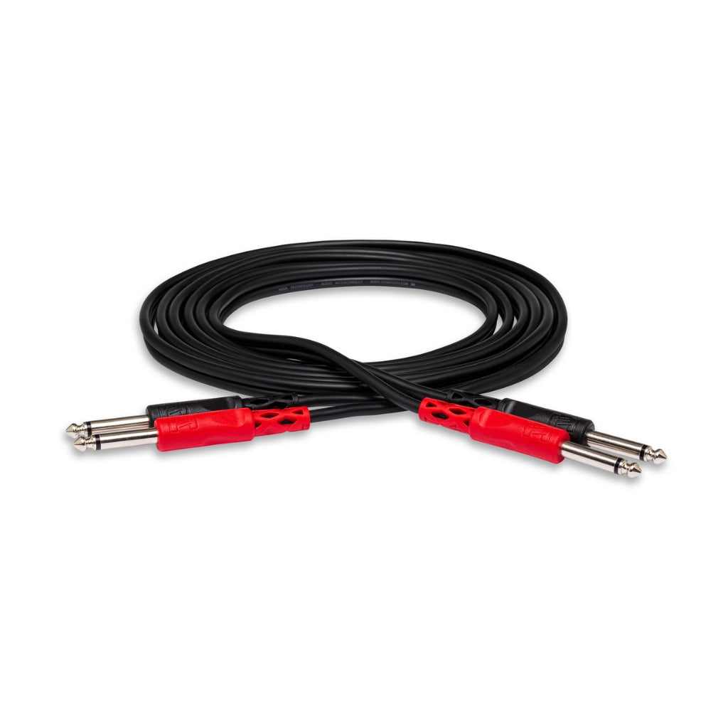 Hosa Technology - Dual 1/4 in TS to Same - Stereo Interconnect Cable 6m