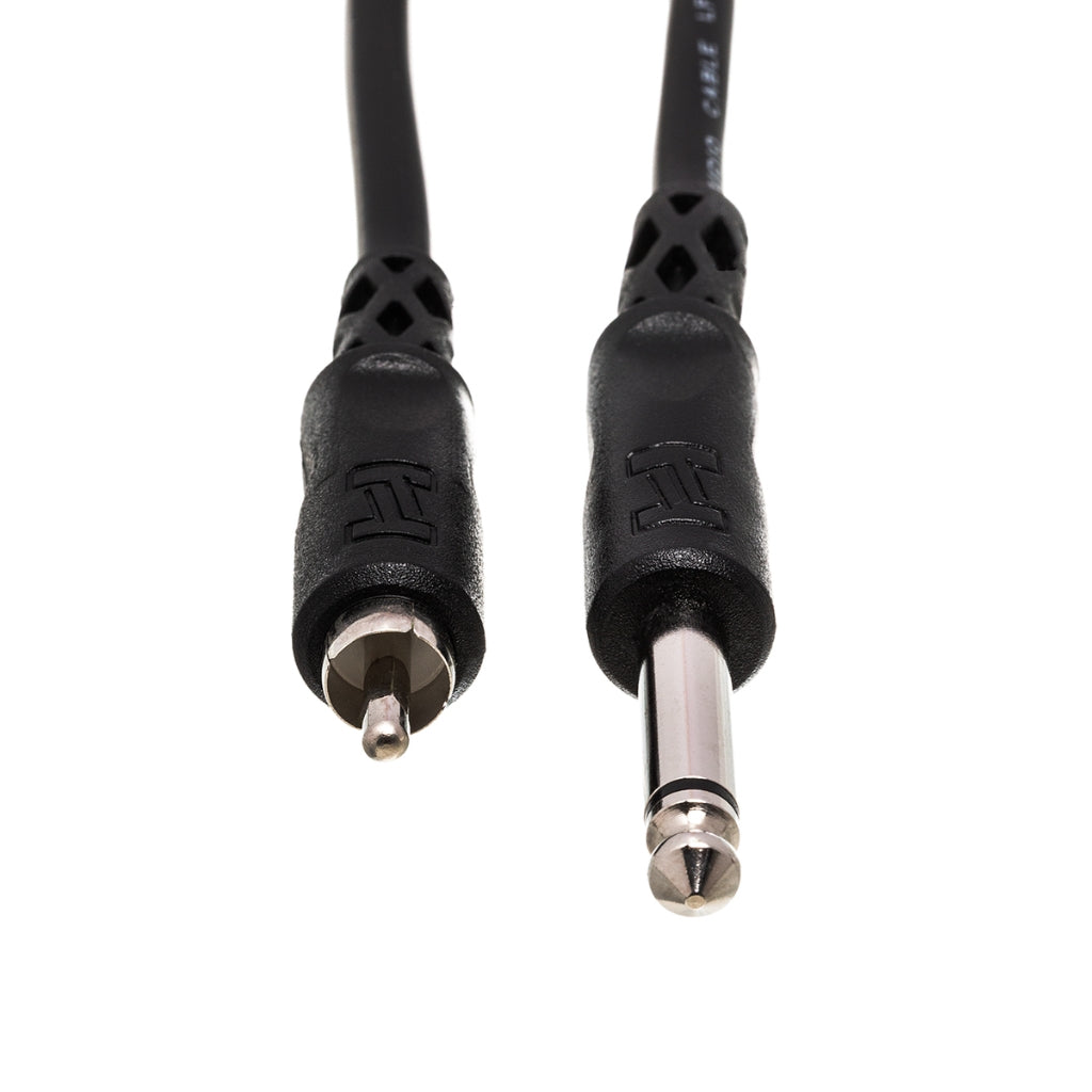Hosa - 1/4 in TS to RCA - Unbalanced Interconnect Cable 10ft