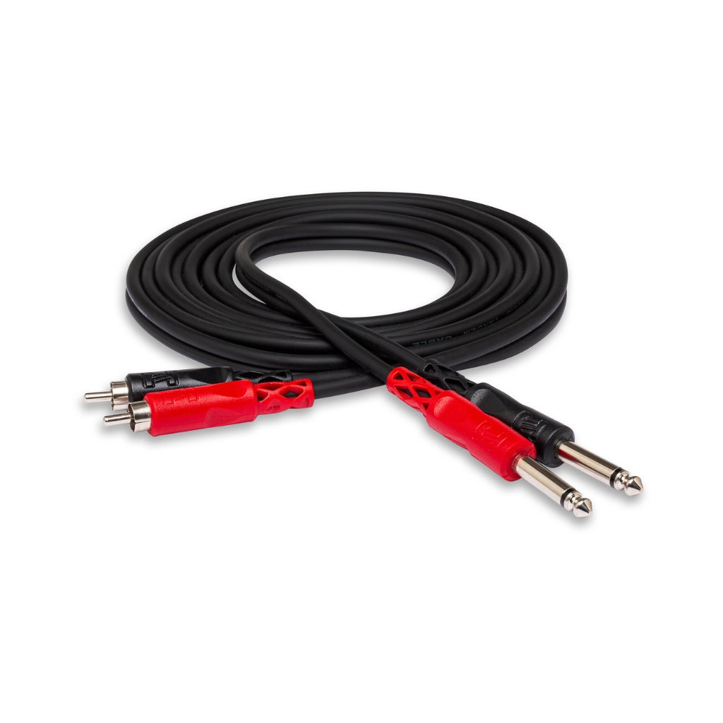 Hosa Technology - Dual 1/4 in TS to Dual RCA - Stereo Interconnect Cable 2m