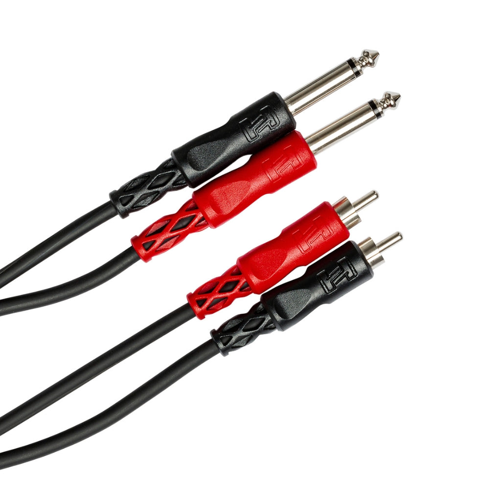 Hosa Technology - Dual 1/4 in TS to Dual RCA - Stereo Interconnect Cable 3m