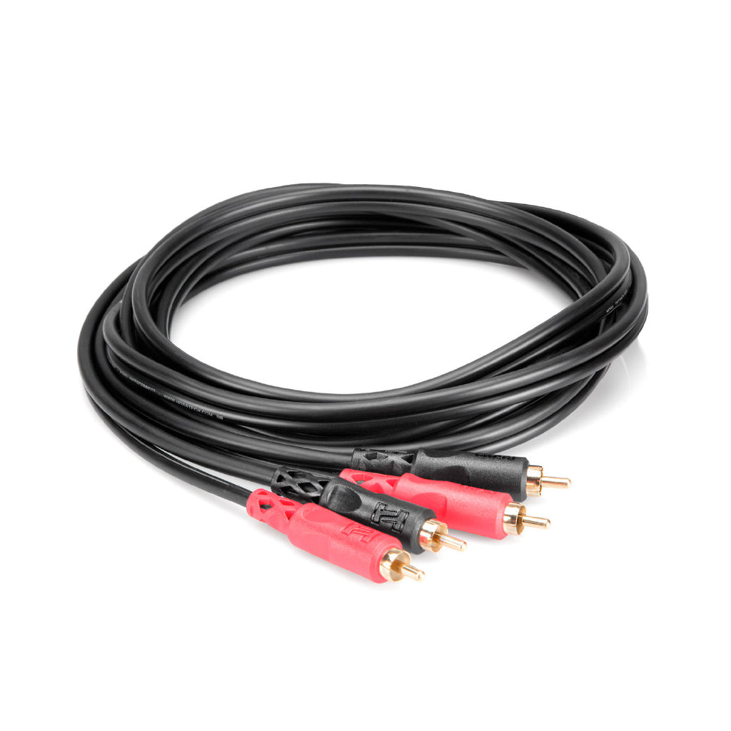 Hosa - Dual RCA to Same - Stereo Interconnect Cable Gold Plated 1m