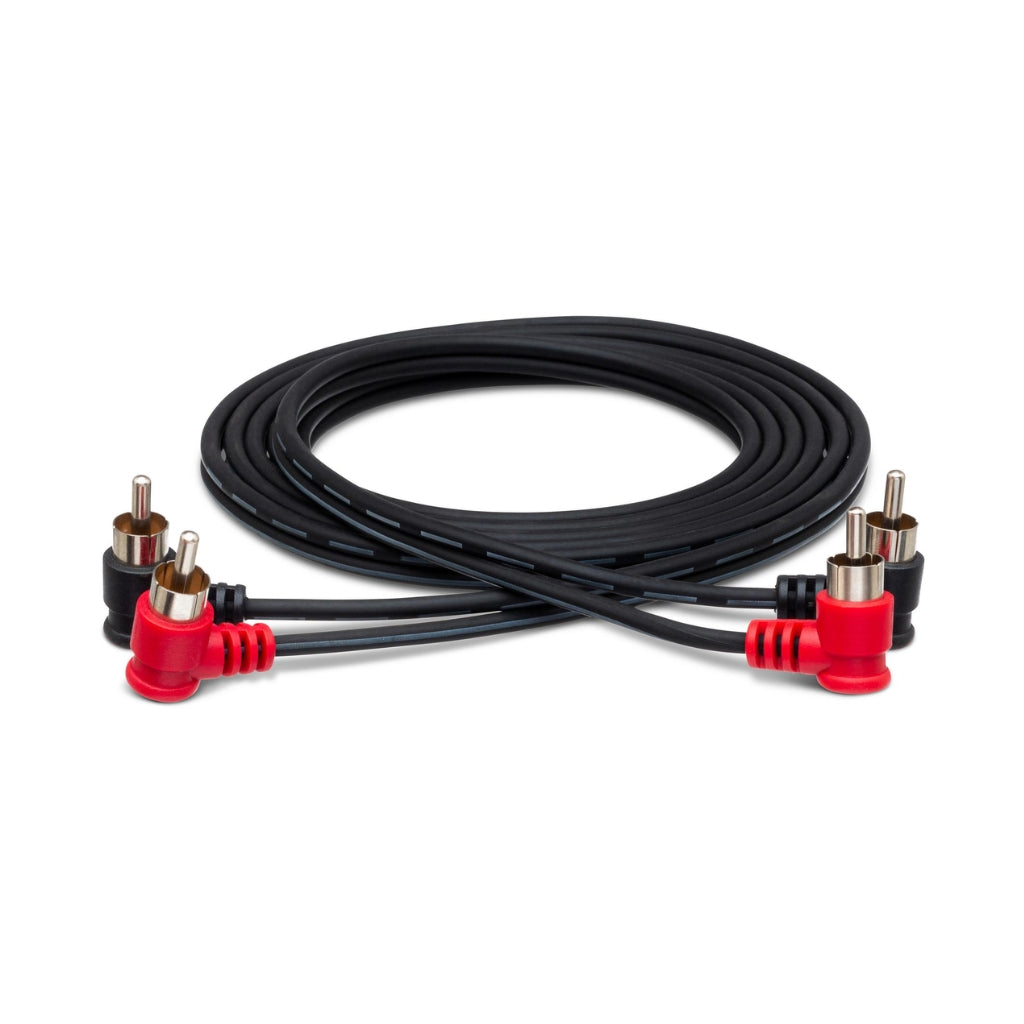 Hosa Technology - Dual Right-Angle RCA to Same - Stereo Interconnect Cable 1m
