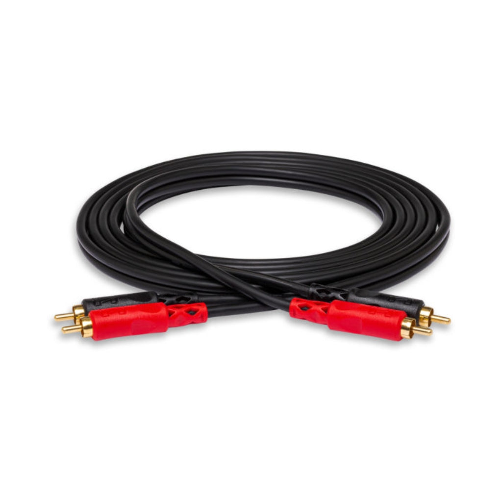 Hosa Technology - Dual Right-Angle RCA to Same - Stereo Interconnect Cable 2m Gold