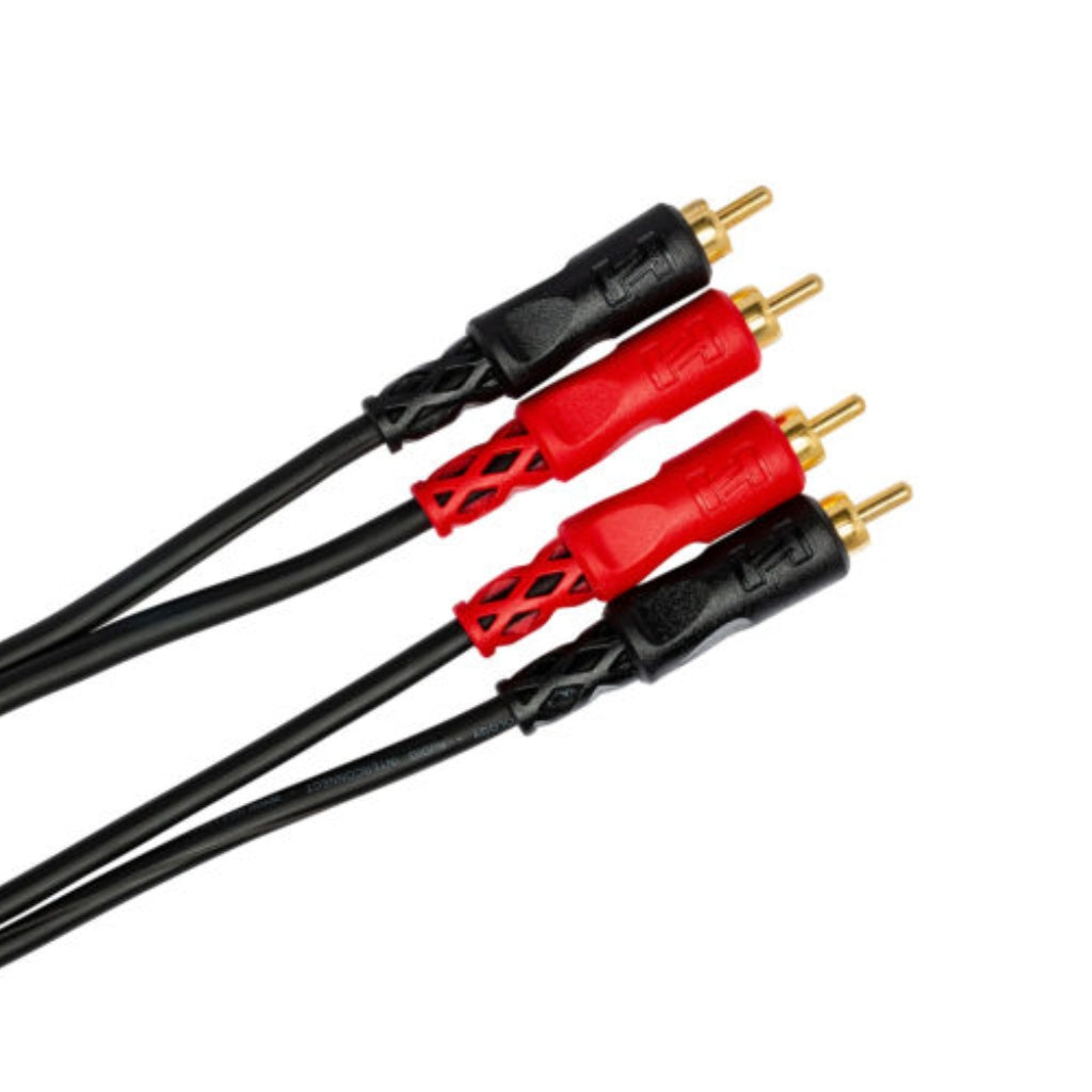 Hosa Technology - Dual Right-Angle RCA to Same - Stereo Interconnect Cable 2m Gold