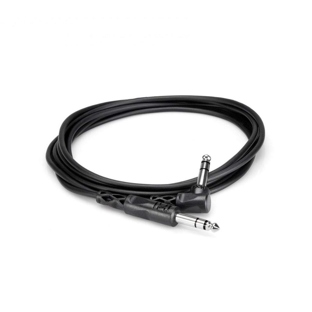 Hosa - 1/4 in TRS to Right-angle 1/4 in TRS - Balanced Interconnect 3ft