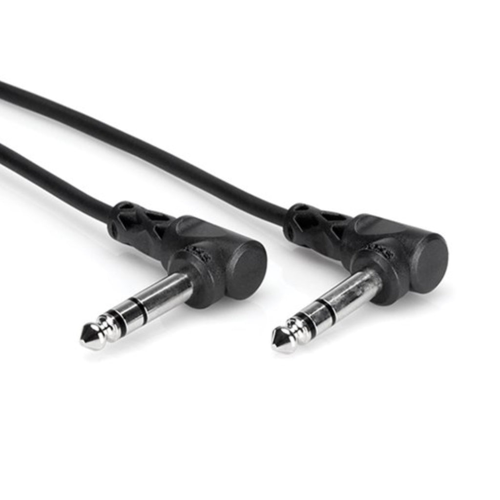 Hosa - Right Angle 1/4 In TRS to Same - Balanced Interconnect Cable 3ft