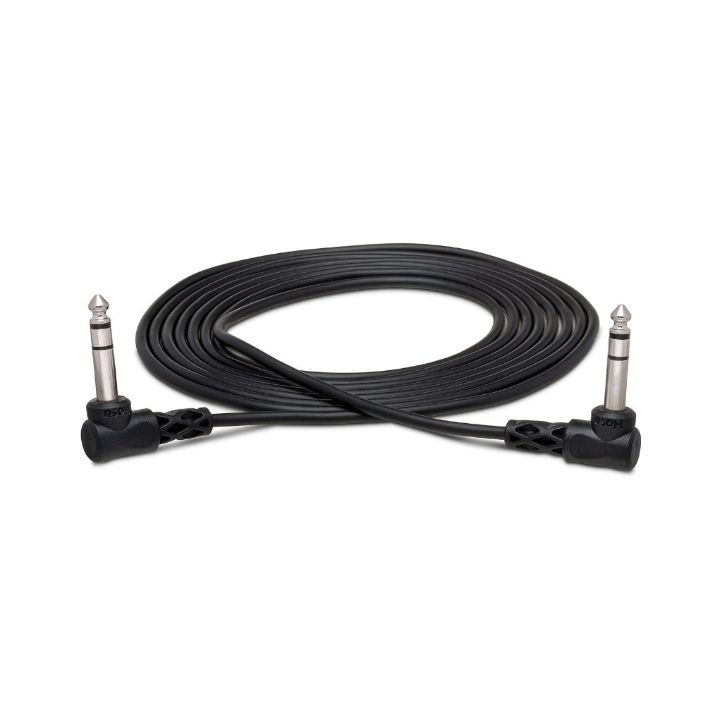 Hosa - Right-Angle 1/4" TRS to Same - Balanced Interconnect Cable 5ft
