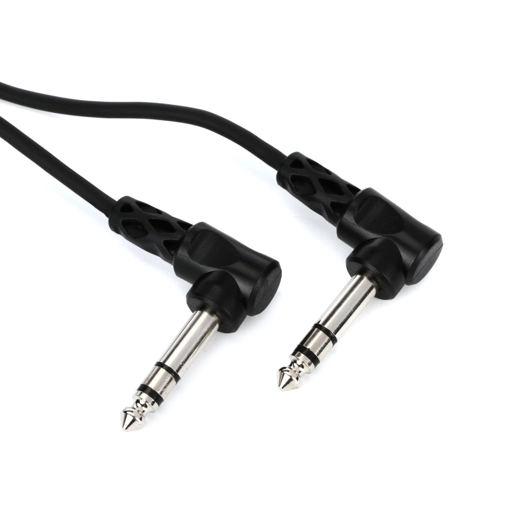 Hosa - Right-Angle 1/4" TRS to Same - Balanced Interconnect Cable 5ft