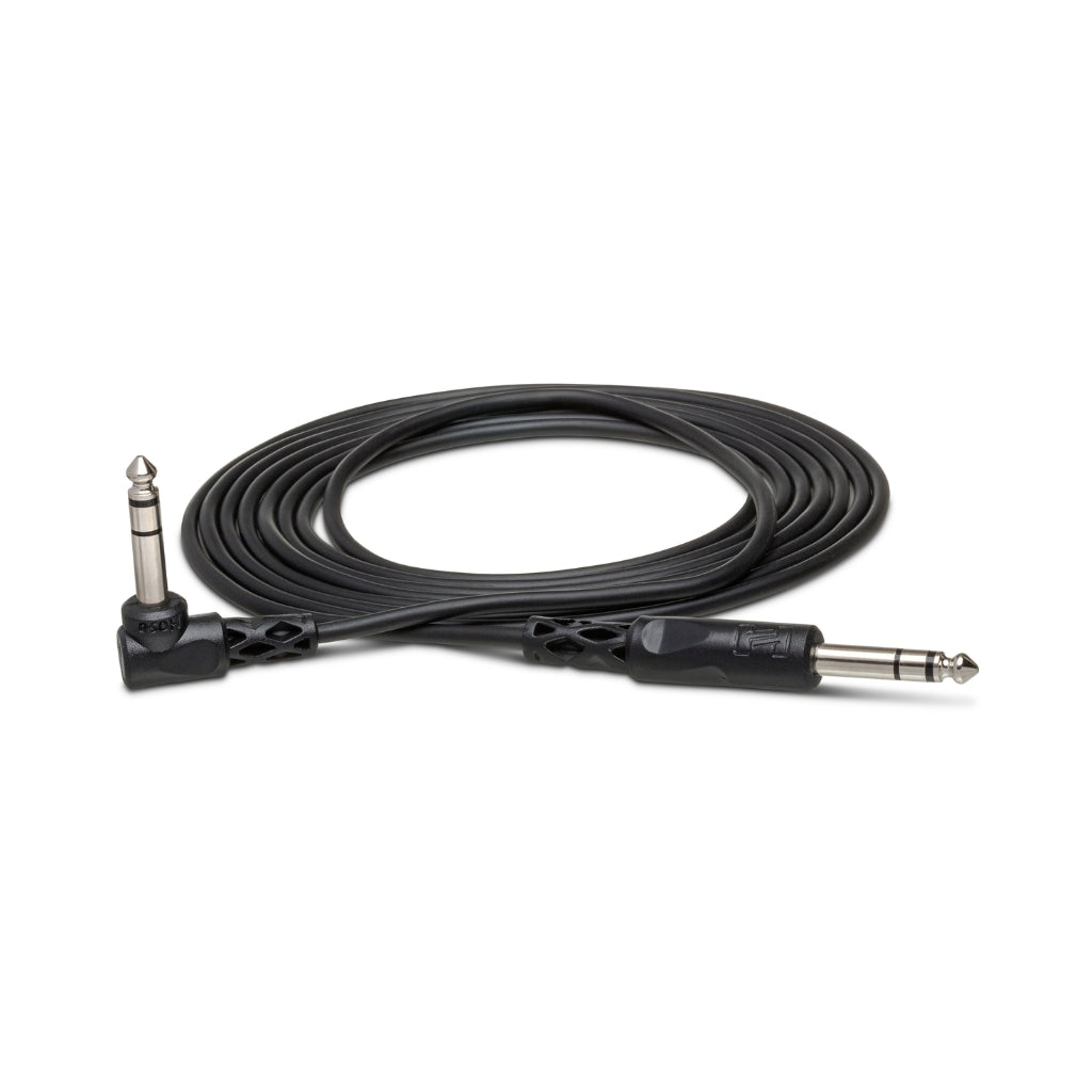 Hosa Technology - 1/4" TRS to Right-Angle 1/4" TRS - Balanced Interconnect Cable 10ft