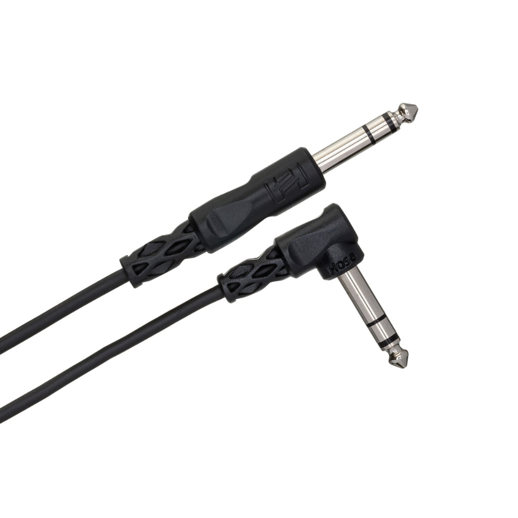 Hosa Technology - 1/4" TRS to Right-Angle 1/4" TRS - Balanced Interconnect Cable 10ft