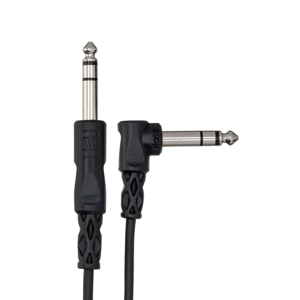 Hosa Technology - 1/4" TRS to Right-Angle 1/4" TRS - Balanced Interconnect Cable 10ft