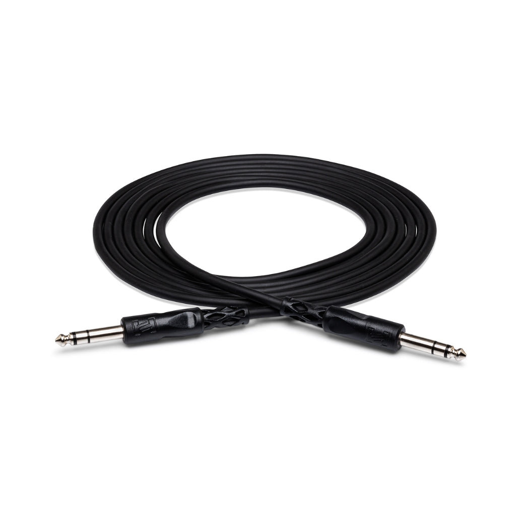 Hosa Technology - 1/4 in TRS to Right-Angle 1/4 in TRS - Balanced Interconnect Cable 15ft