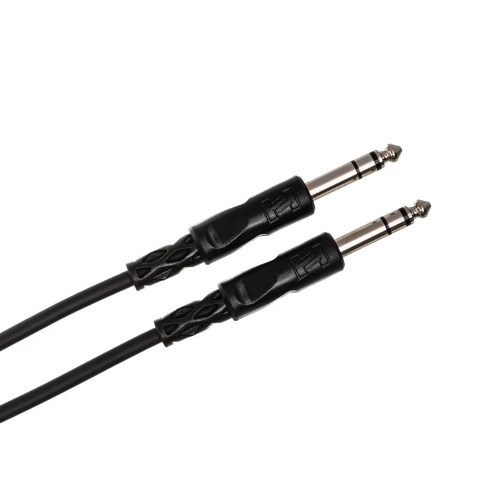 Hosa Technology 1/4 in TRS to Right-Angle 1/4 in TRS Balanced Interconnect Cable 15ft