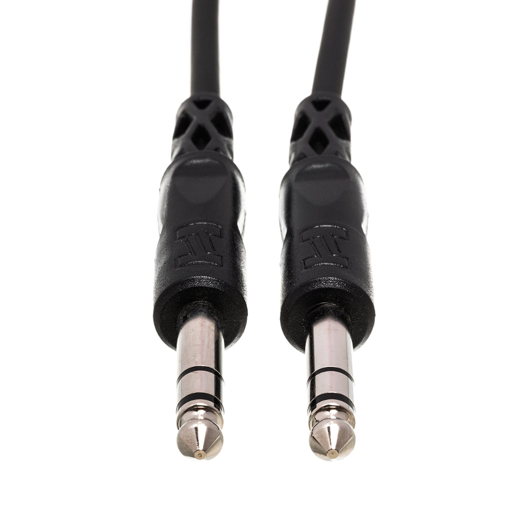 Hosa Technology 1/4 in TRS to Right-Angle 1/4 in TRS Balanced Interconnect Cable 15ft