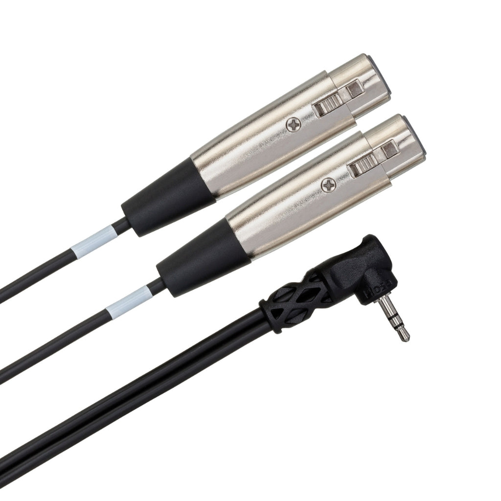 Hosa Technology - Dual XLR3F to Right-angle 3.5 mm TRS - Microphone Cable 5ft