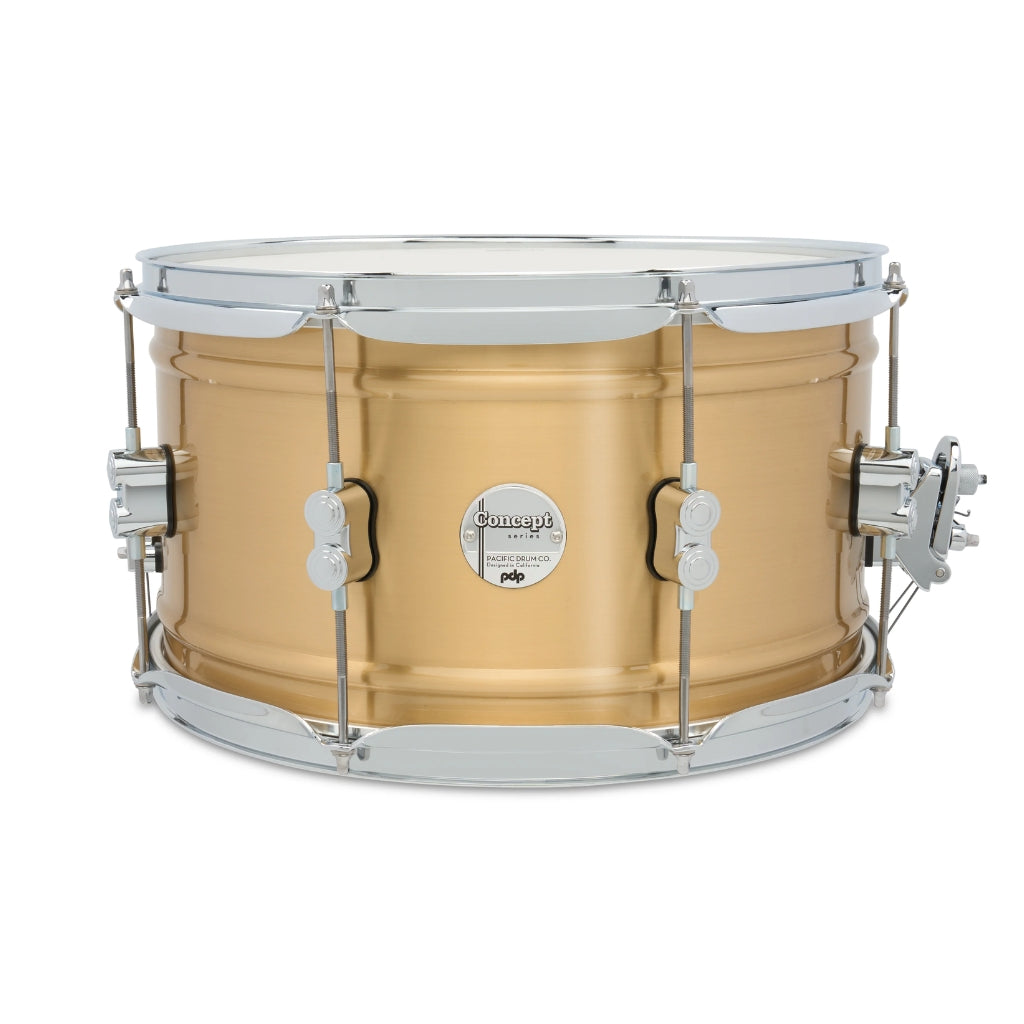 PDP - Concept Brass 8x14-inch 1.2mm Snare Drum - Natural Satin Brushed Brass