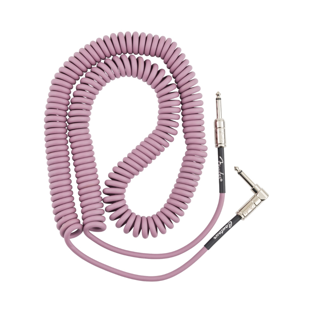 Fender - Contour Series Straight to Right Angle Coil Instrument Cable - Burgundy Mist, 30 feet
