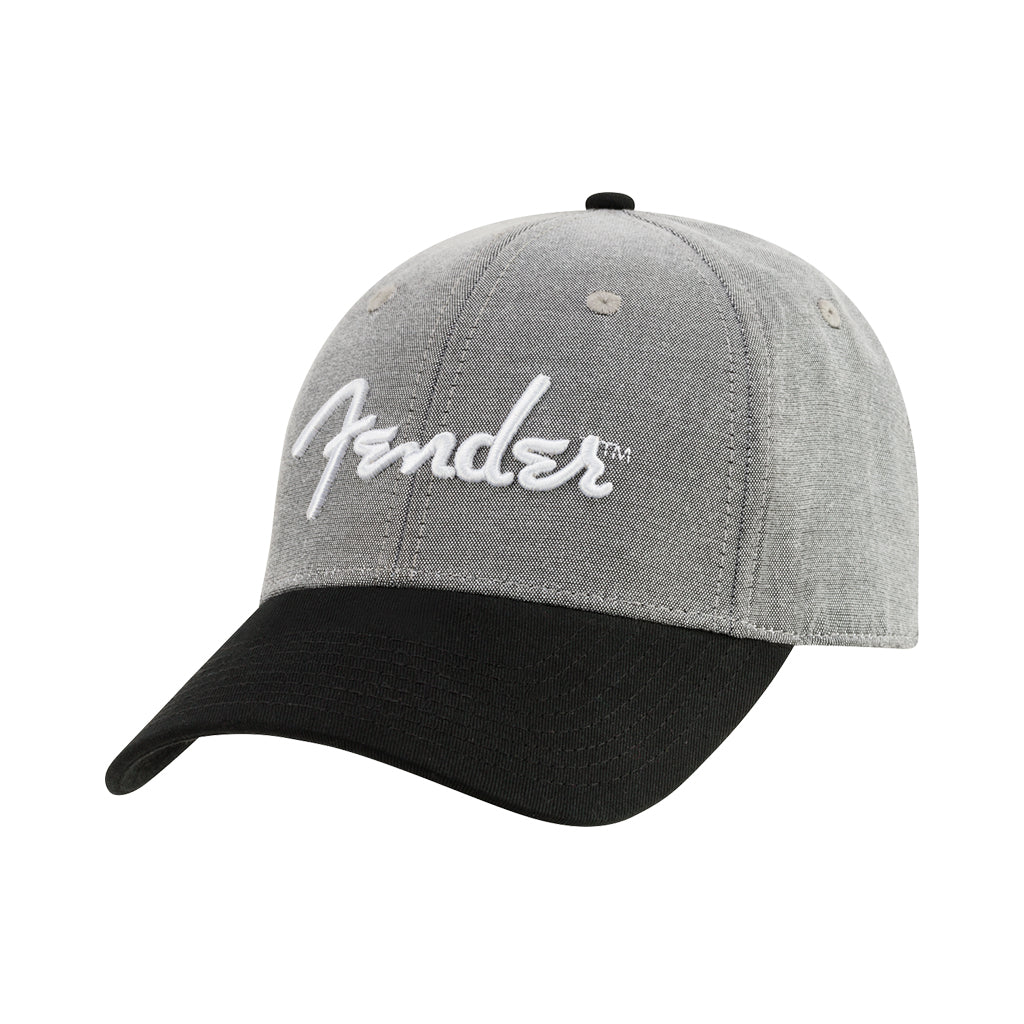 Fender Hipster Dad Hat - Gray and Black, One Size Fits Most