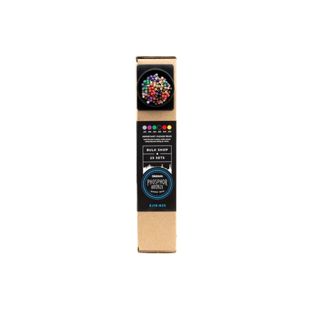 D'Addario 12-53 Phosphor Bronze Acoustic Guitar Strings - Bulk Pack 25 Sets Fretted Instrument Strings Sky Music