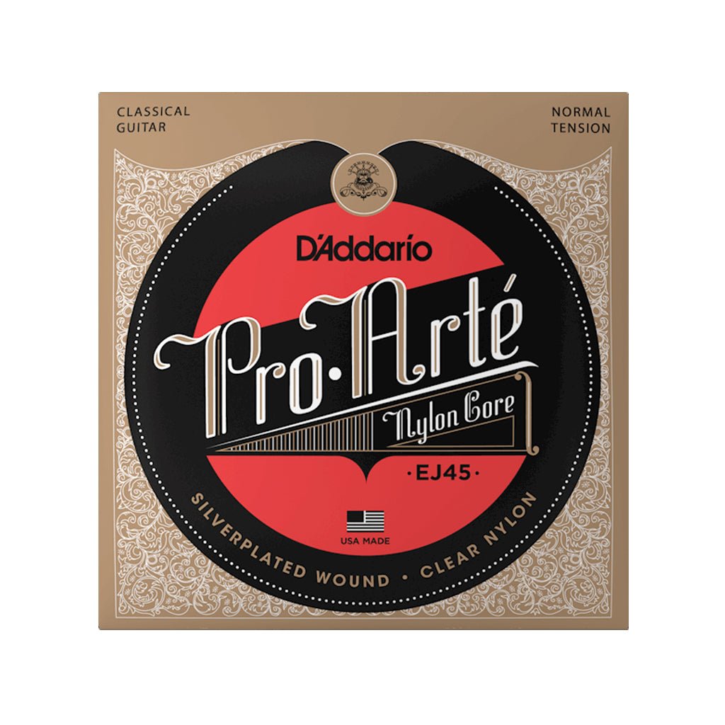 D'Addario EJ45-3D Pro-Arte Silver-Plated Classical Guitar Strings - Normal Tension (3-pack) Fretted Instrument Strings Sky Music