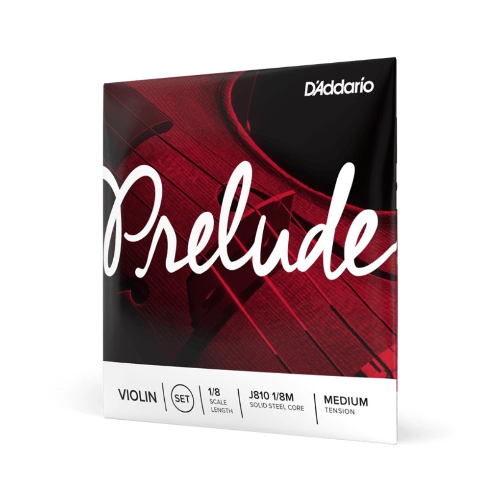 D'Addario J810 Prelude Violin String Set - 1/8 Scale, Medium Tension Orchestral Strings Sky Music