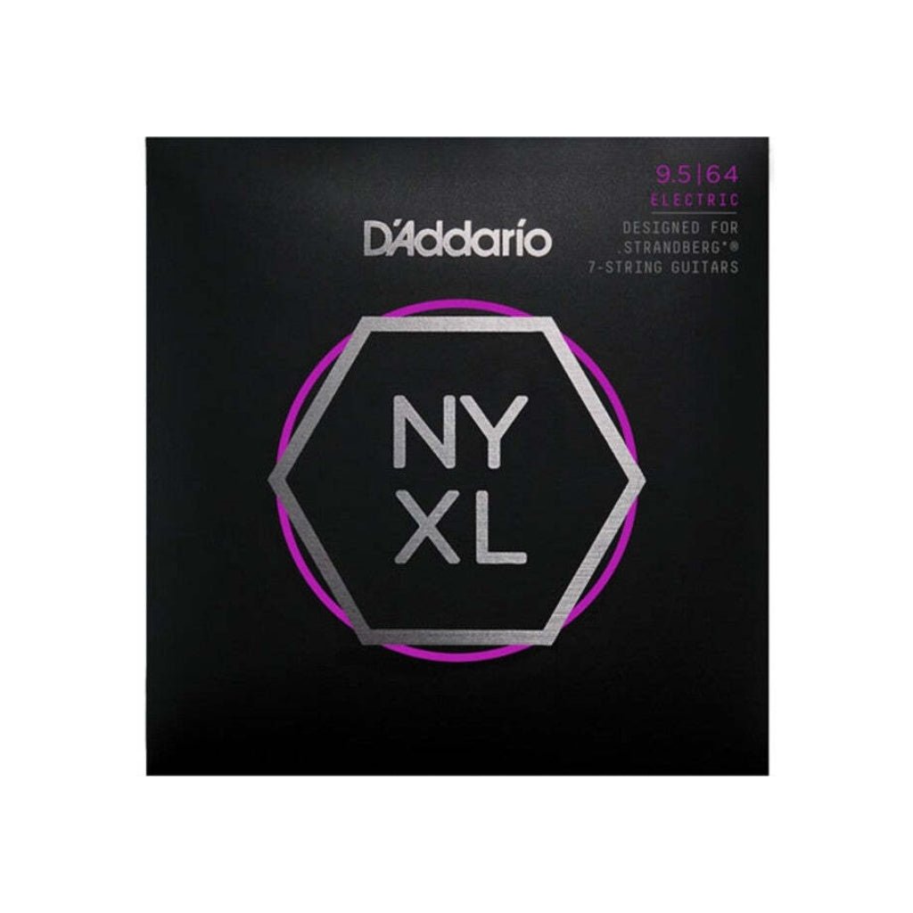 D'Addario NYXL09564SB NYXL Nickel Wound Electric Guitar Strings - .0095-.064 Custom Light 7-string Guitar Strings Sky Music