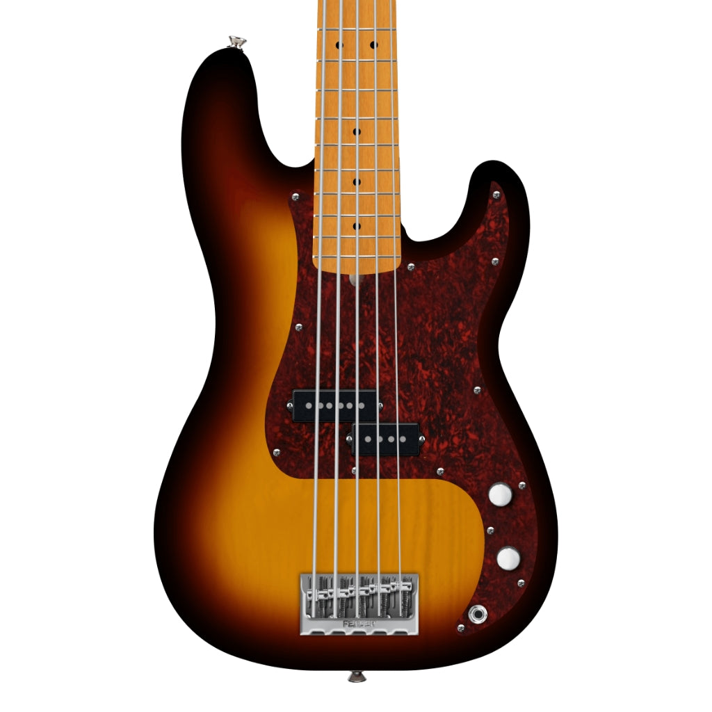 Fender American Professional Precision Bass V Guitar - 3-Color Sunburst, Maple Fingerboard