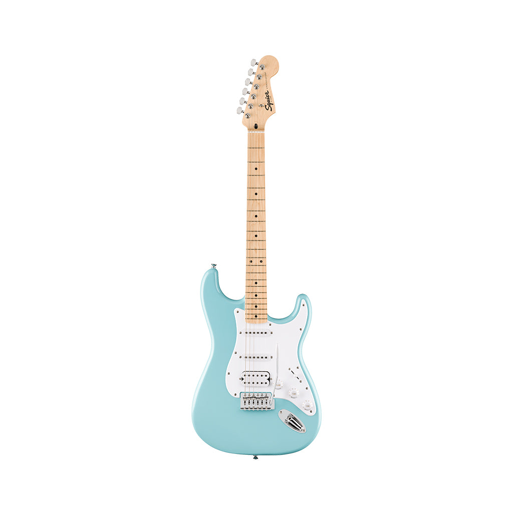 Squier FSR Sonic Stratocaster HSS Maple Fingerboard w/White Pickguard - Tropical Turquoise