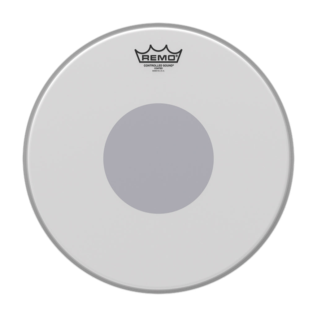 Remo 14" Control Sound Coated Batter - Black Dot