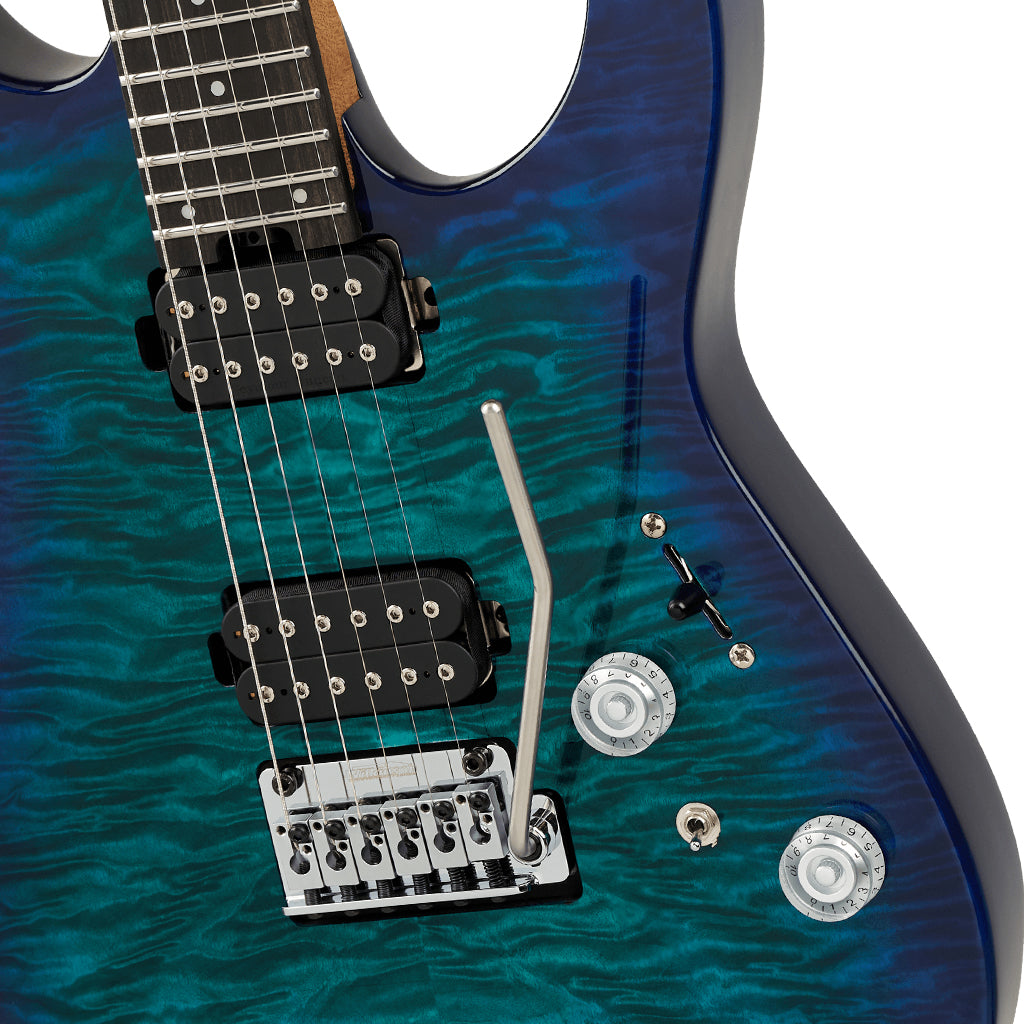 Charvel Pro-Mod Plus DK24 HH 2PT EB QM Electric Guitar - Chlorine Burst