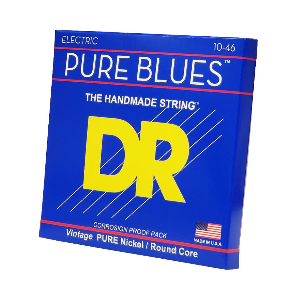 DR Pure Blues Pure Nickel Electric Guitar Strings - Medium 10-46 Guitar Strings Sky Music