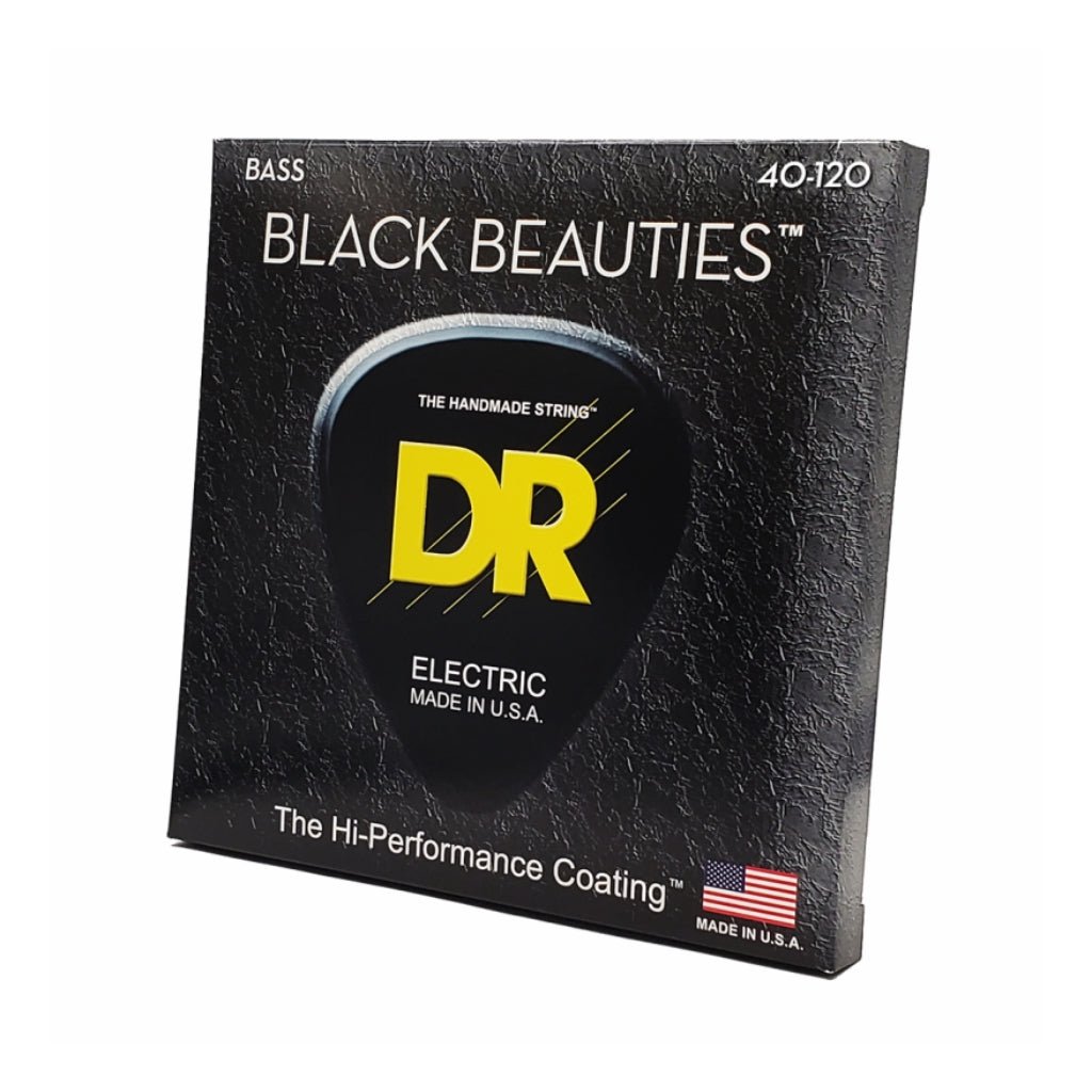 DR Strings Black Beauties Coated Steel 5-string Bass Guitar Strings - Light 40-120 Bass Strings Sky Music