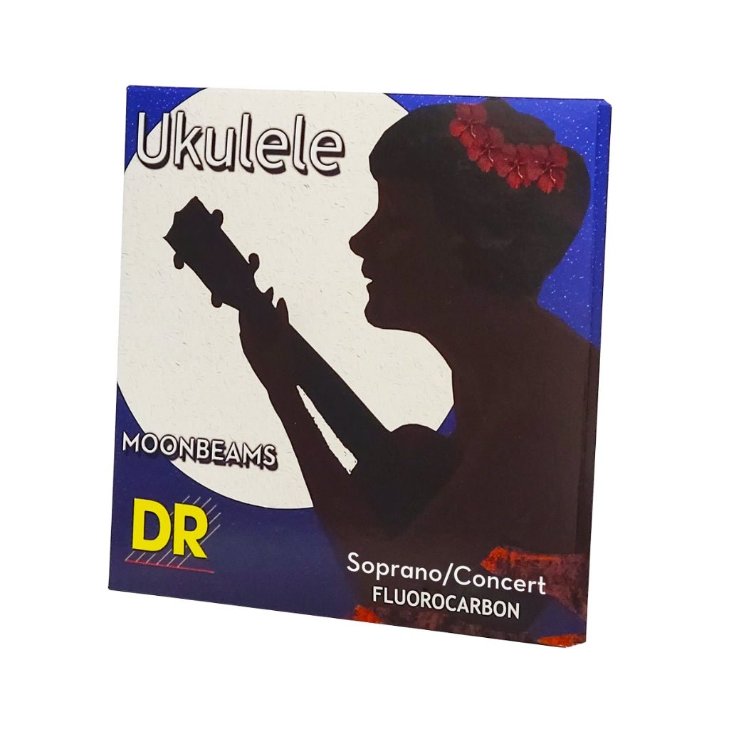 DR Strings Moonbeams Clear Fluorocarbon Ukulele Strings - Soprano/Concert Fretted Instrument Strings Sky Music