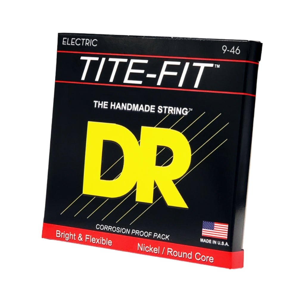 DR TITE-FIT Nickel Plated Electric Guitar Strings - Light to Medium 9-46 Guitar Strings Sky Music