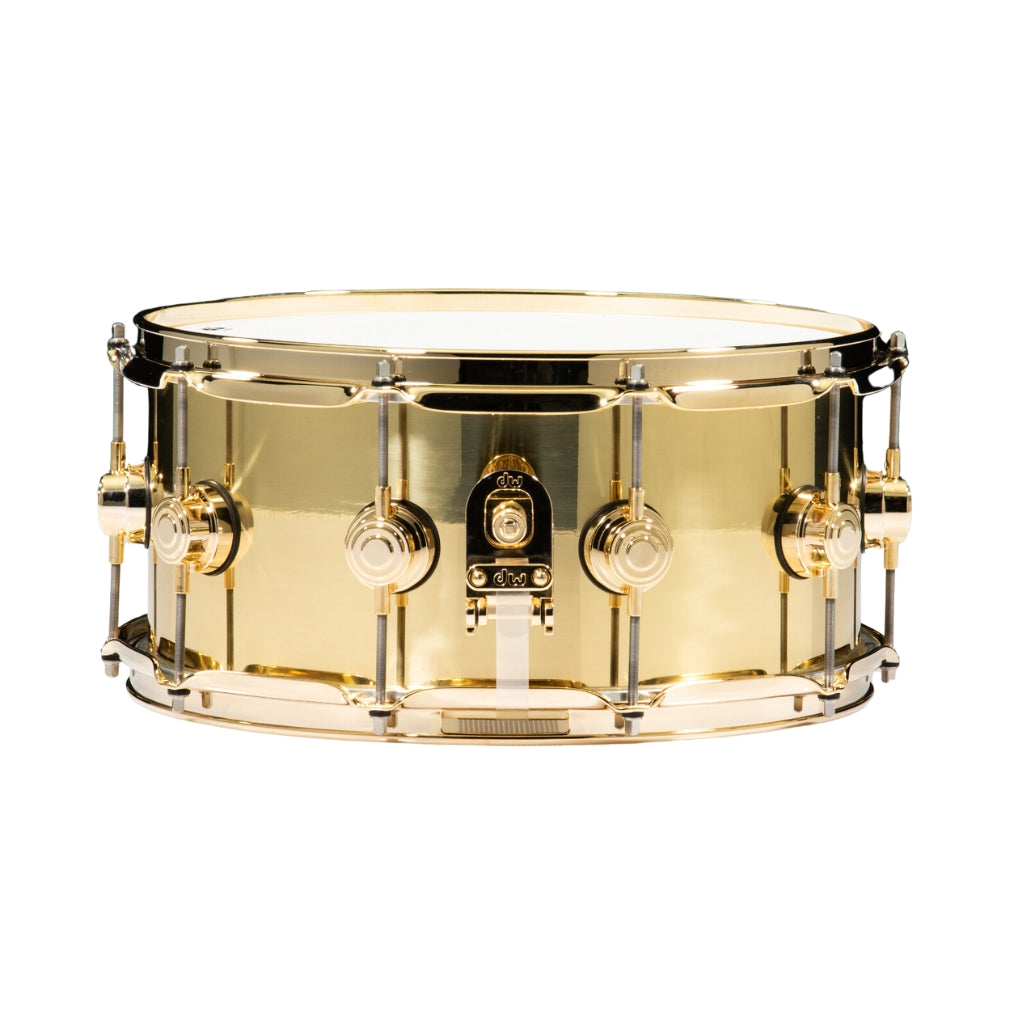 DW - Collectors Series 14x6.5 Bell Brass Snare Drum with Gold Hardware - DRVN6514SPG