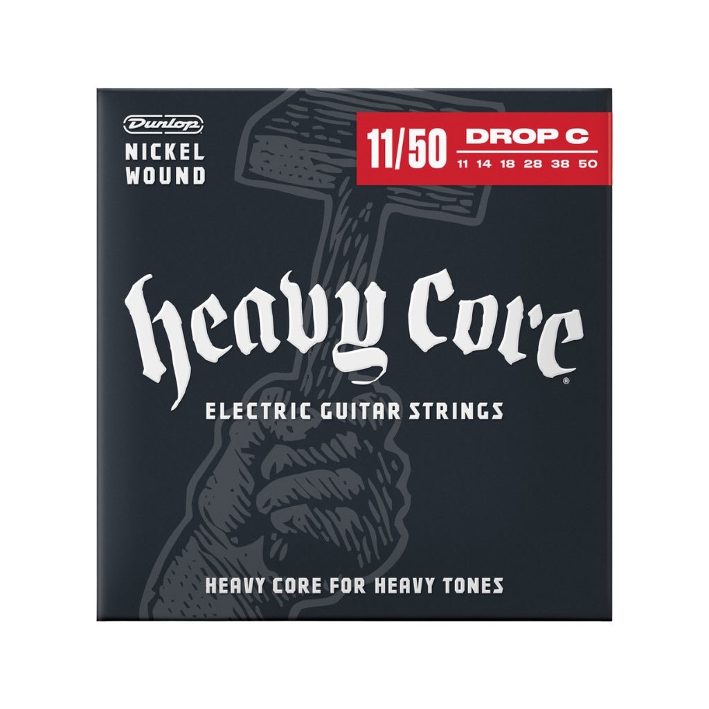 Dunlop Heavy Core Nickel Wound Drop C 11-50 Electric Guitar Strings Fretted Instrument Strings Sky Music