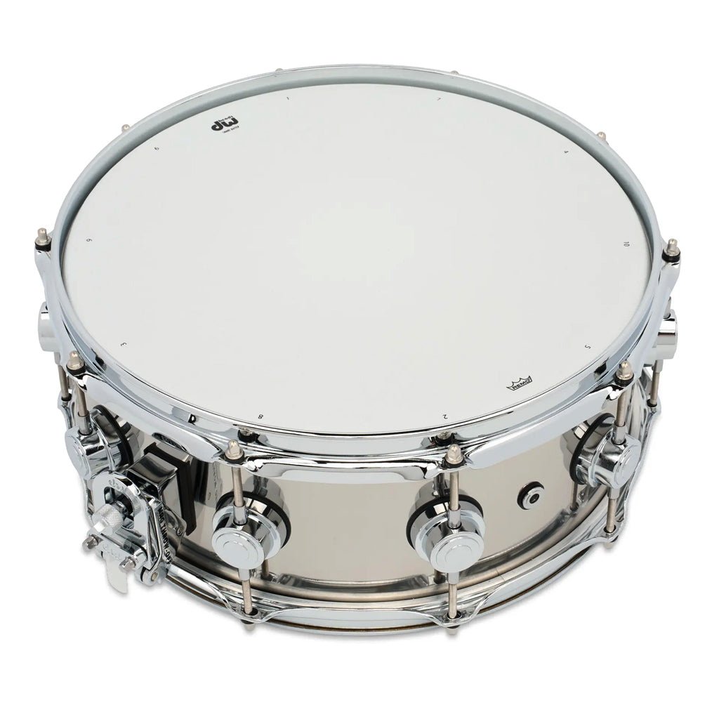 DW Collectors Stainless Steel Snare with Chrome Hardware 14x5.5 Snare Drums Sky Music