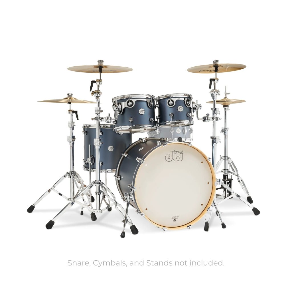 DW Design Series 4-piece Shell Pack - Blue Slate Acoustic Drums Sky Music
