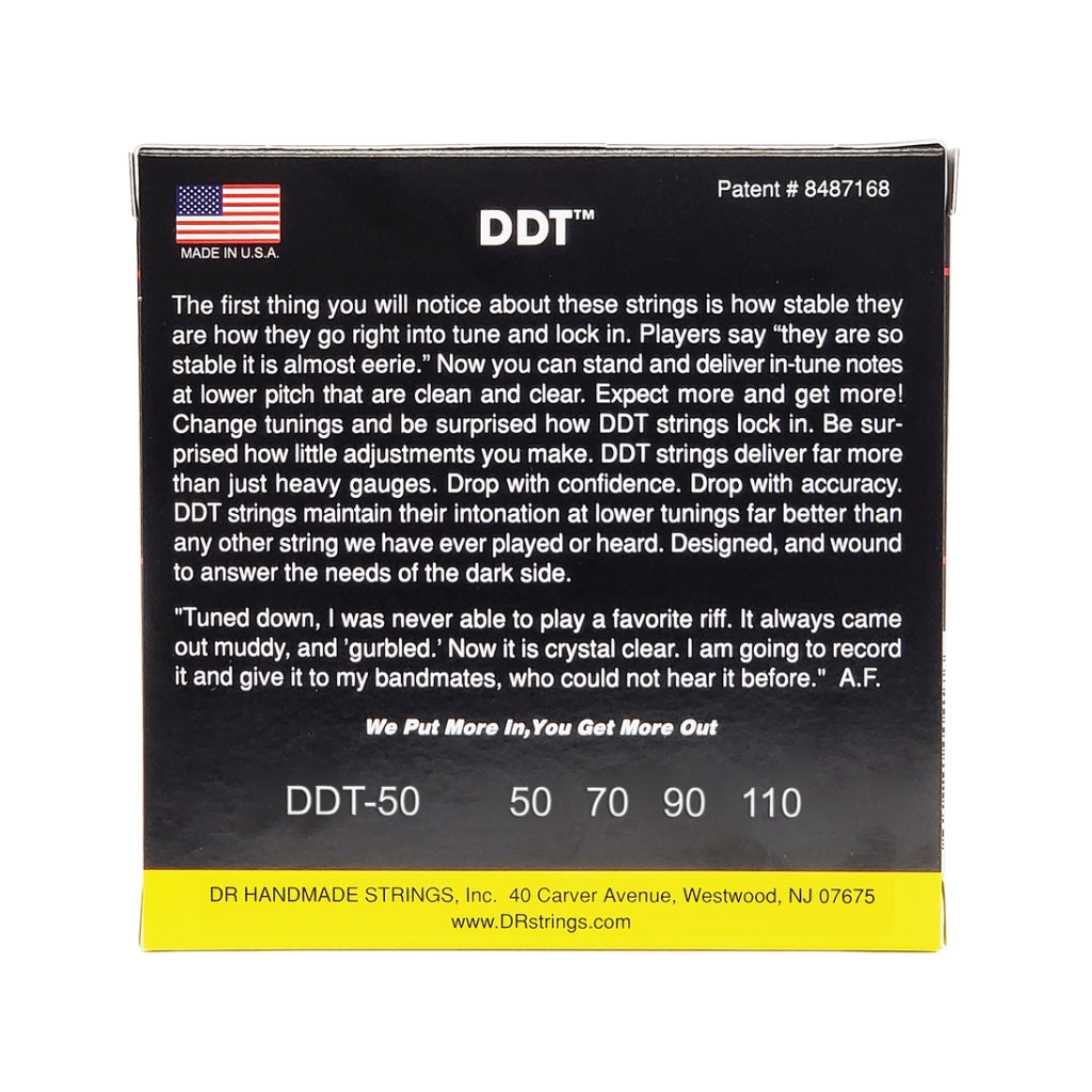 DR - Drop-Down Tuning Stainless Steel Bass Guitar Strings - Heavy 50-110